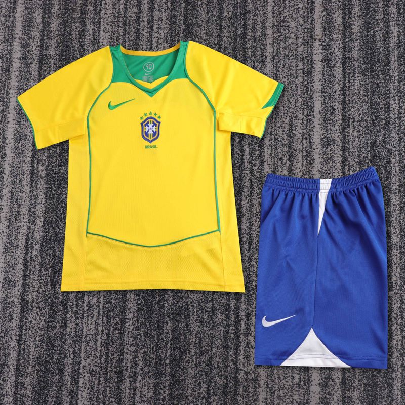 Retro Kid Size Brazil national 2004 home game - Image 2