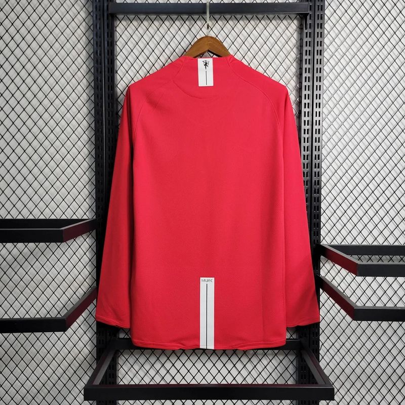 Retro Manchester United 2007-2008 home Long Sleeve - Image 2