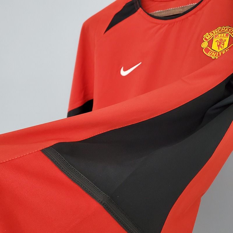Retro Manchester United 2002-2004 home Long Sleeve - Image 9