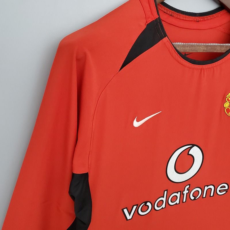 Retro Manchester United 2002-2004 home Long Sleeve - Image 8