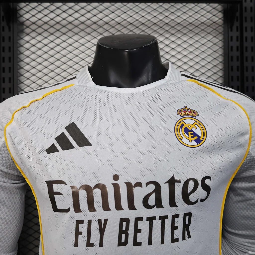 Real Madrid 2025-2026 home Long Sleeve - Image 3