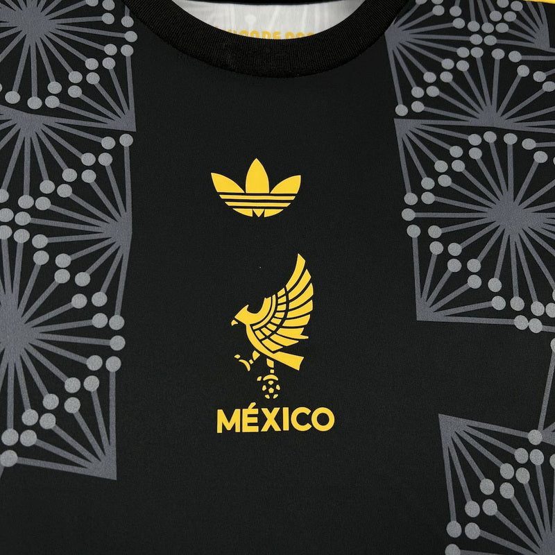 Mexico 2025/26 Gold- Black Kids Kit 1:1 Thai Quality - Image 7