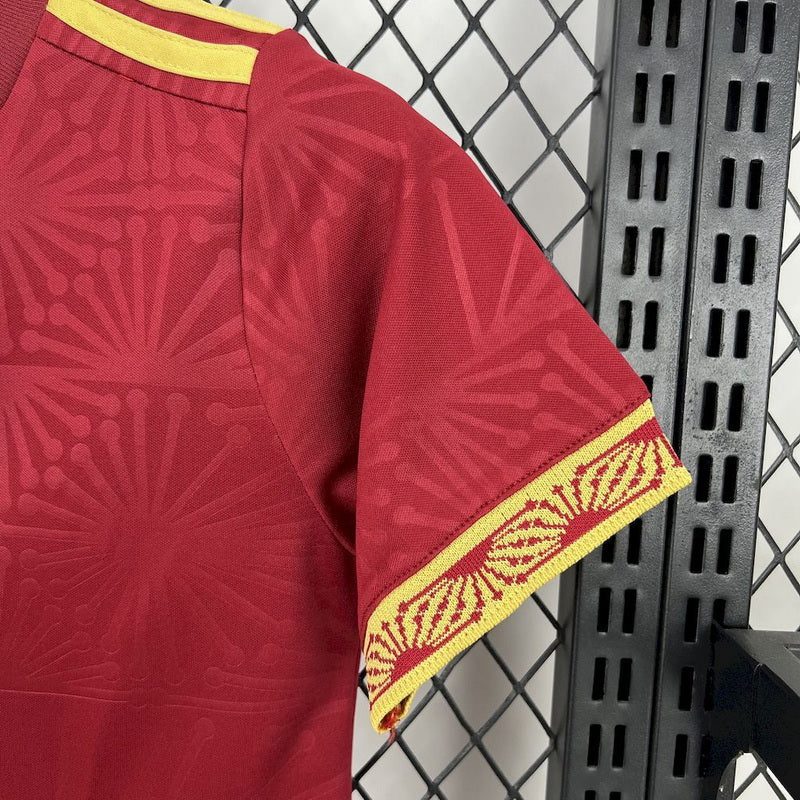 Mexico 2025/26 Gold- Red Kids Kit 1:1 Thai Quality - Image 8