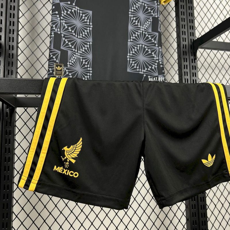 Mexico 2025/26 Gold- Black Kids Kit 1:1 Thai Quality - Image 6