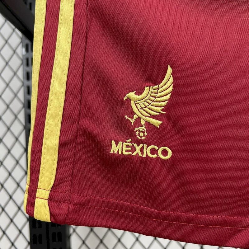 Mexico 2025/26 Gold- Red Kids Kit 1:1 Thai Quality - Image 6