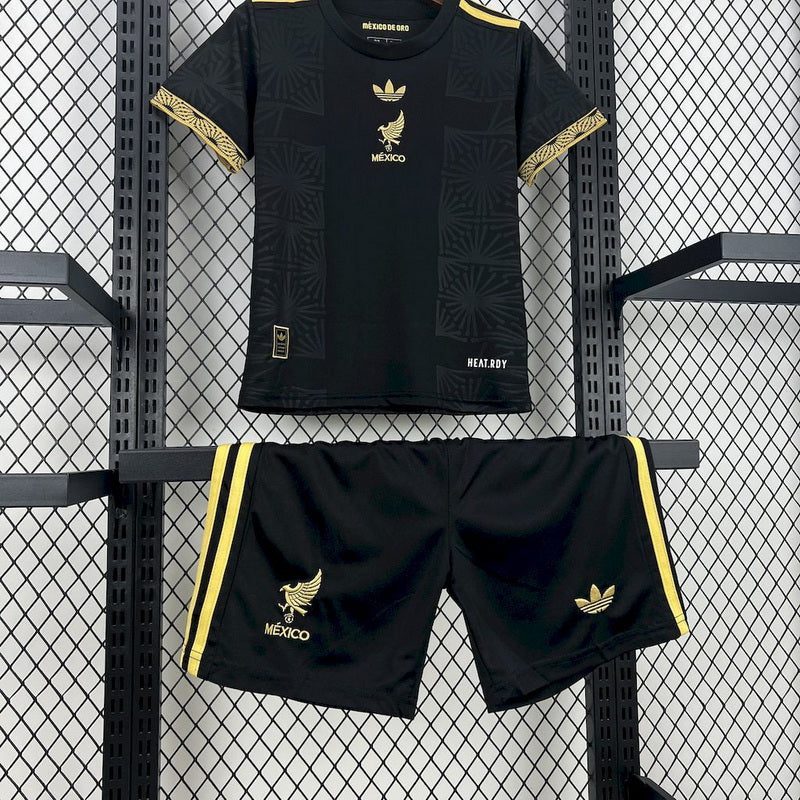 Mexico 202526 Gold- Black Kids Kit 1:1 Thai Quality - Image 6